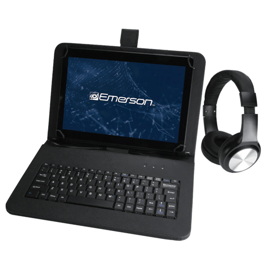 Emerson 9” Quad Core Tablet with Android 14 Black - Refurbished