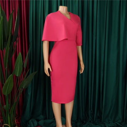 Professional Solid Color Bodycon Dress