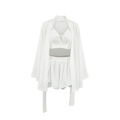Long Sleeve Top and Shorts Pajama Set