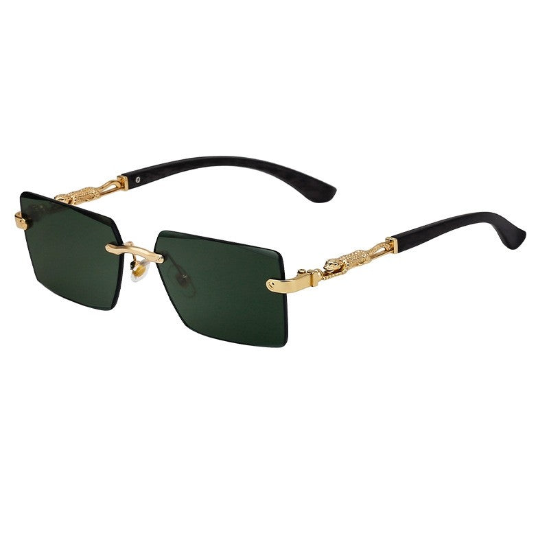 Fashion Retro Frameless UV400 Sun Protection Outdoor Sunglasses