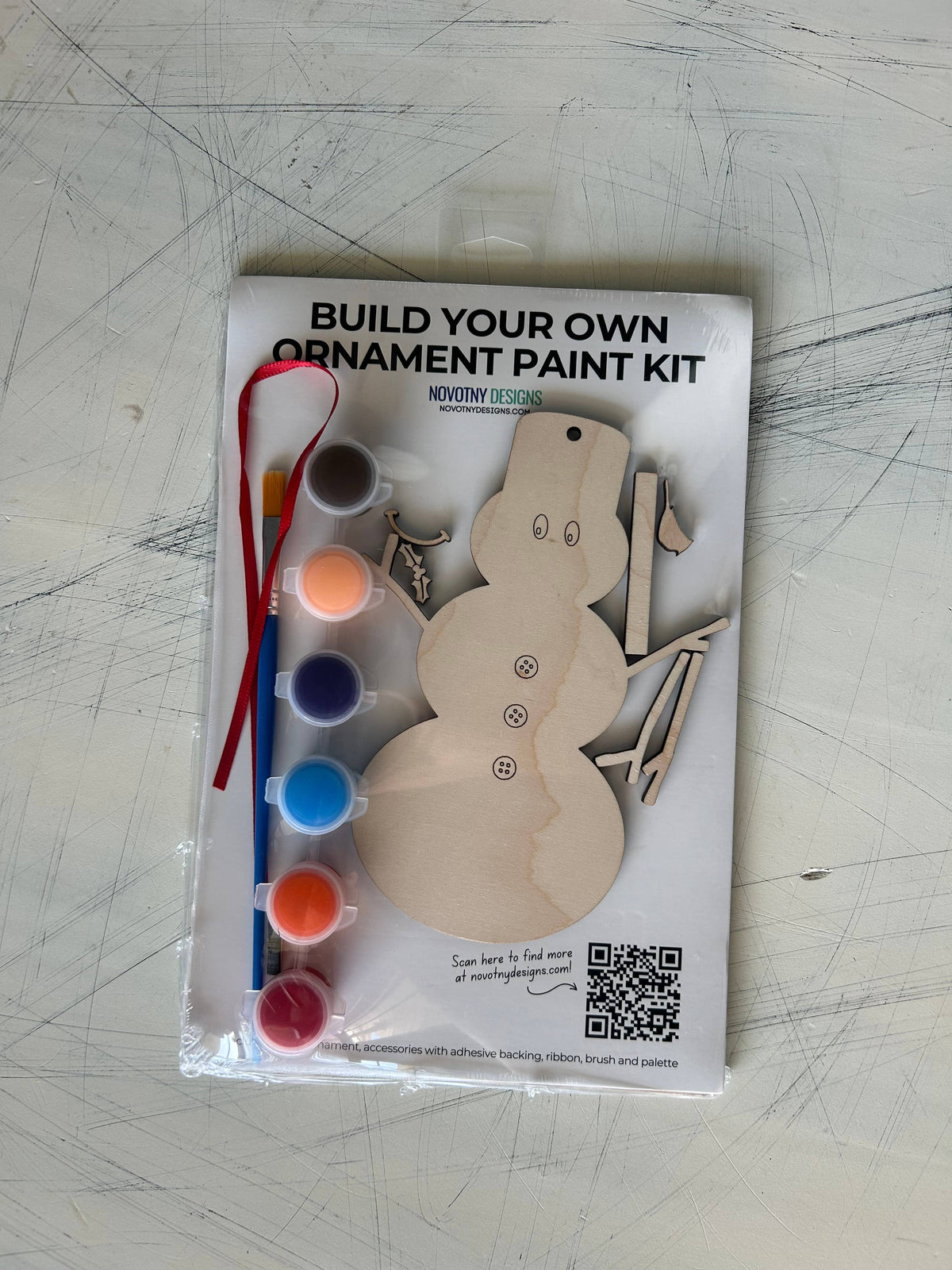Build Your Own Snowman Ornament Paint Kit