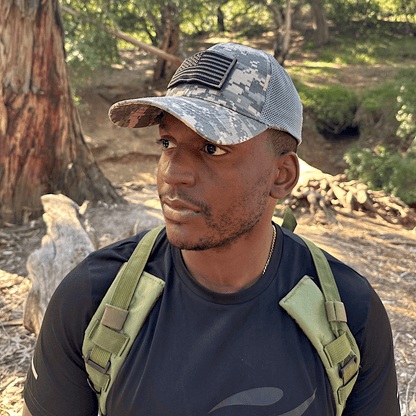 JupiterGear Military-Style Tactical Patch Hat with Adjustable Strap | Breathable & Unisex