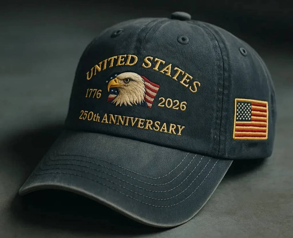 250th Anniversary Embroidered Eagle Baseball Cap