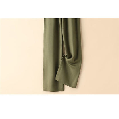 Women's High-Waisted Loose Cotton And Hemp Wide-Leg Casual Straight Pants