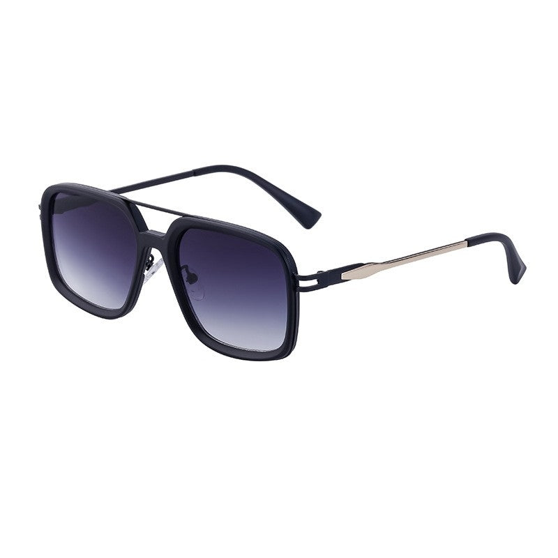 Vintage Square Frame Sunglasses For Men Outdoor UV Protection