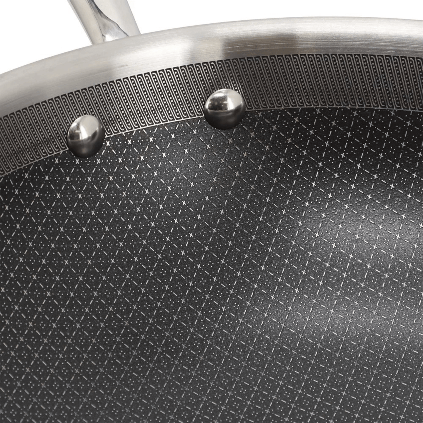Better Chef 12.5-Inch 3-Ply Stainless Steel Nonstick Wok with Lid