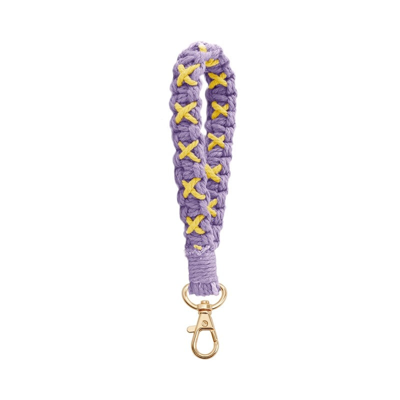 Handwoven Colorful Wristband Keychain for Stress Relief