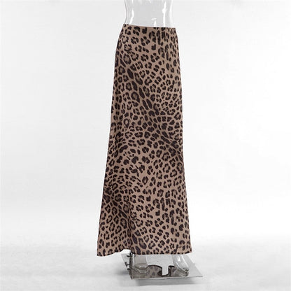 Fashionable Leopard Print Bodycon Mermaid Skirt