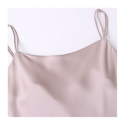 Strappy Satin Slip Dress with a Luxurious Sheen
