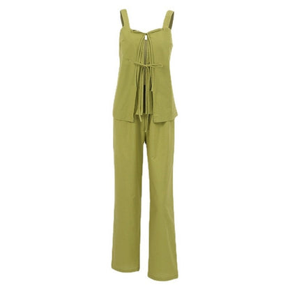 Cotton Camisole and Trousers Pajama Set for Women