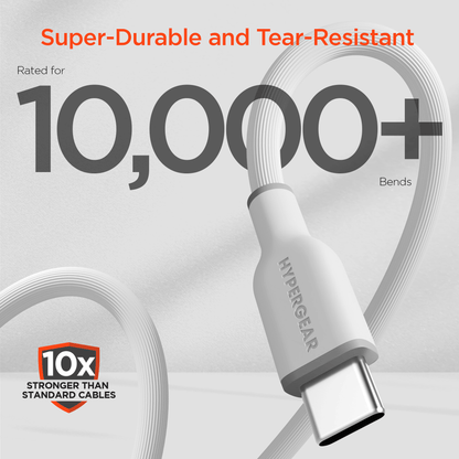 HyperGear Flexi PRO USB-C to USB-C Cable 10ft