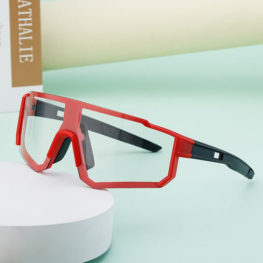 One-Piece Color-Changing Outdoor Sports Windproof Sunglasses