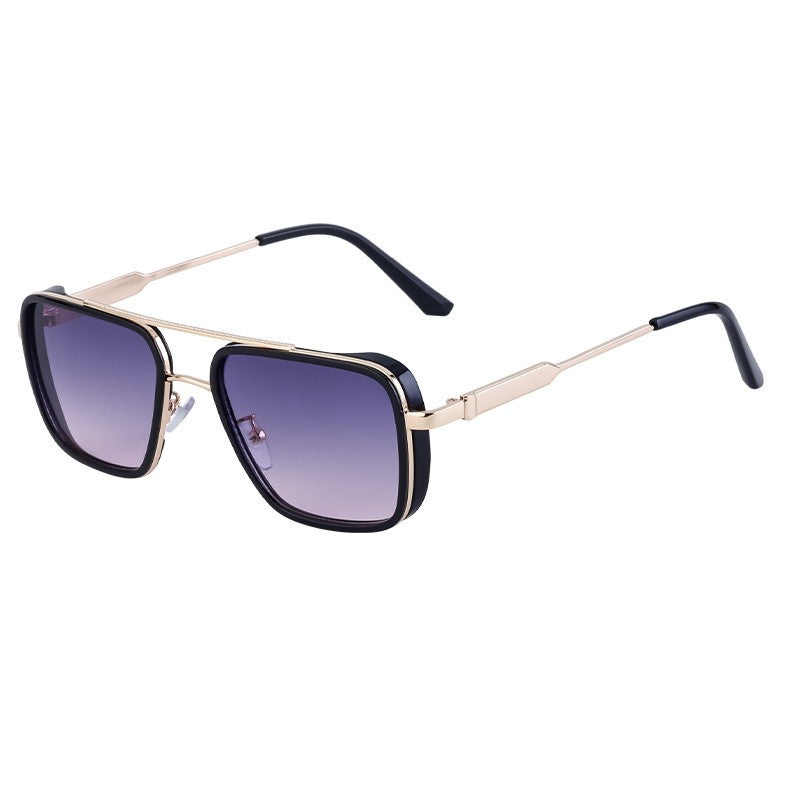 Retro Fashion Men's Sunscreen Box Sunglasses