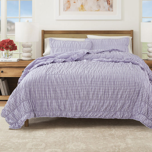 Gingham Printed Quilt Set - Gingham Collection