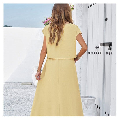 Sleeveless Top and Long Skirt Set - Casual Summer Outfit