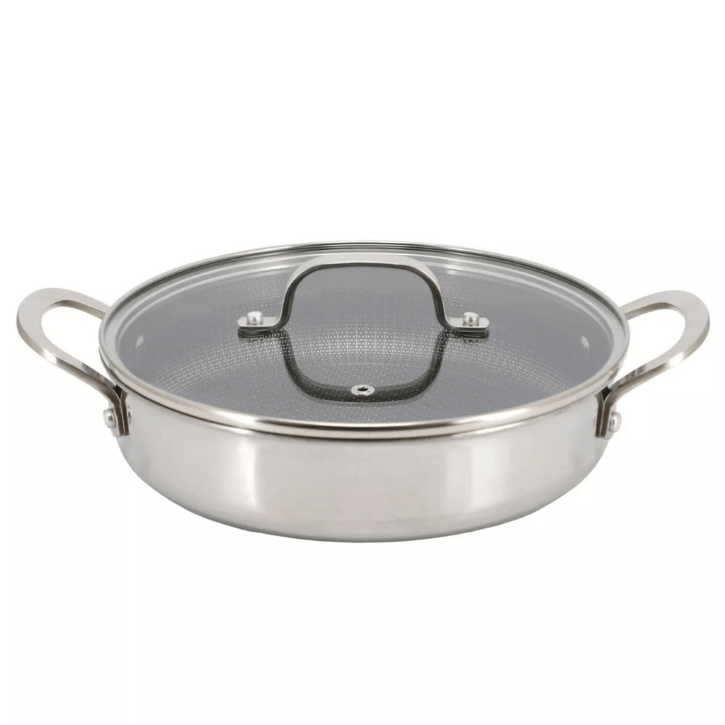 Better Chef 11-Inch 3-Ply Stainless Steel Nonstick Deep Fry Pan with Lid