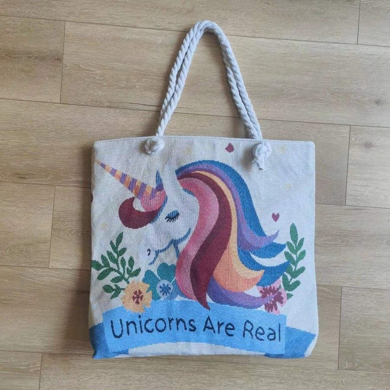 Stylish Embroidered Oversized Shoulder Bag