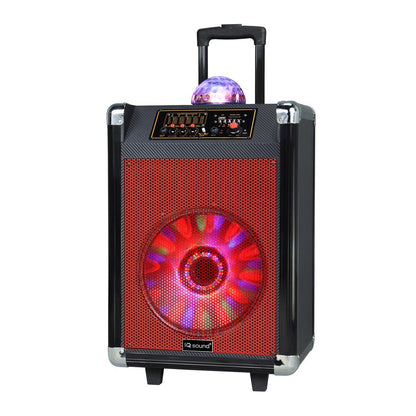 IQ Sound 12" Portable Bluetooth Speaker with Disco Ball Light