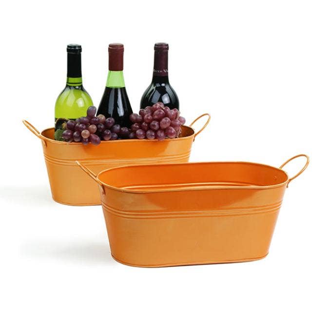 12 inch Tin Oval Tub- Multiple finishes