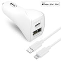 Naztech 20W USB-C PD+12W USB Car Charger