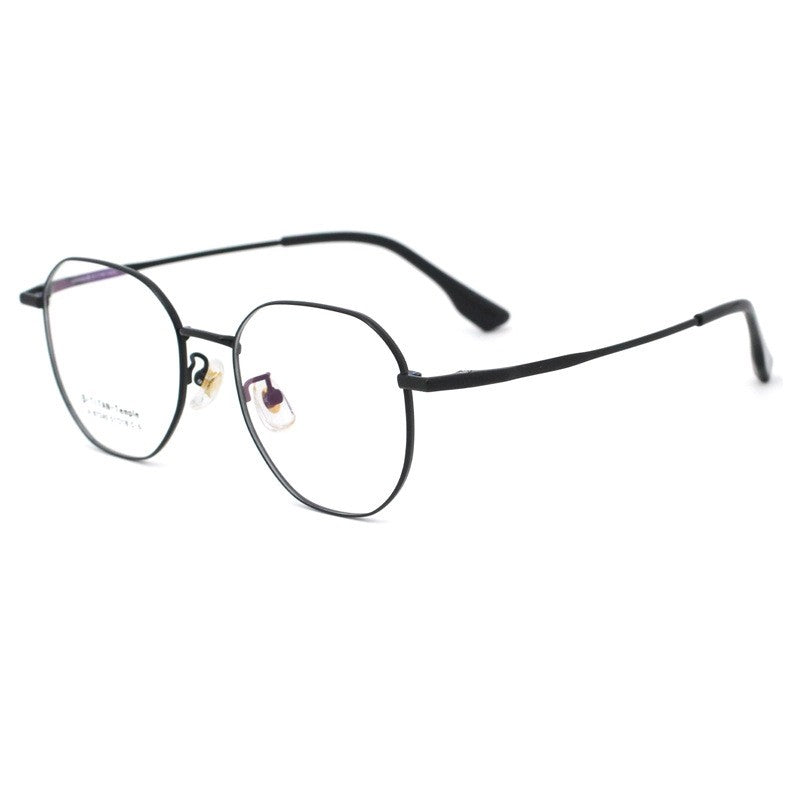Ultra-Light Half-Titanium Square Frame Eyeglasses Plain Glasses