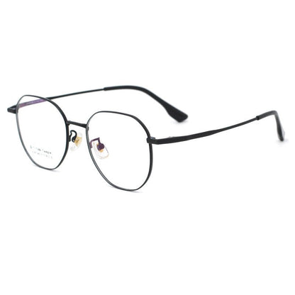 Ultra-Light Half-Titanium Square Frame Eyeglasses Plain Glasses