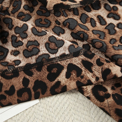 Leopard Print Long Sleeve Pajama Set
