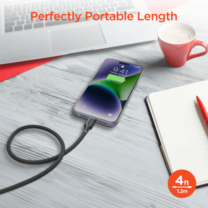 HyperGear Flexi PRO USB-C to Lightning Cable 4ft