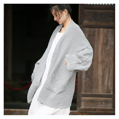 Cozy Relaxed-Fit Oversized Solid Cardigan
