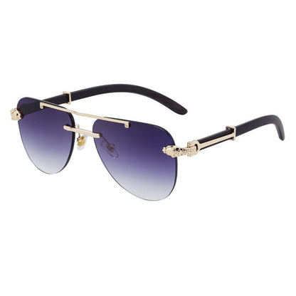Unisex UV400 Retro Pilot Frameless Eyewear Sunglasses