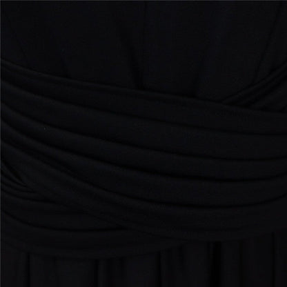 Chic High Neck Beaded Waist Ball Gown Dress for a Flattering Silhouette
