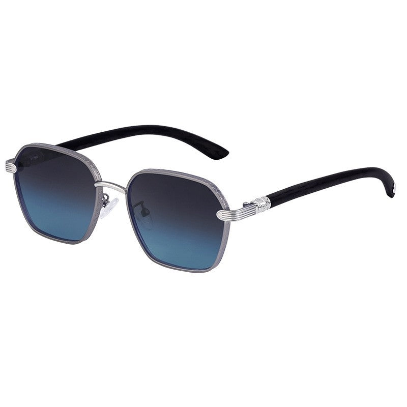 Retro Wood Grain Leg Outdoor Sunglasses