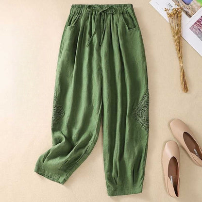 Elastic Waist Slim Fit Harem Pants