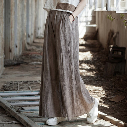 Elastic Waist Tie-Dye Straight Leg Pants