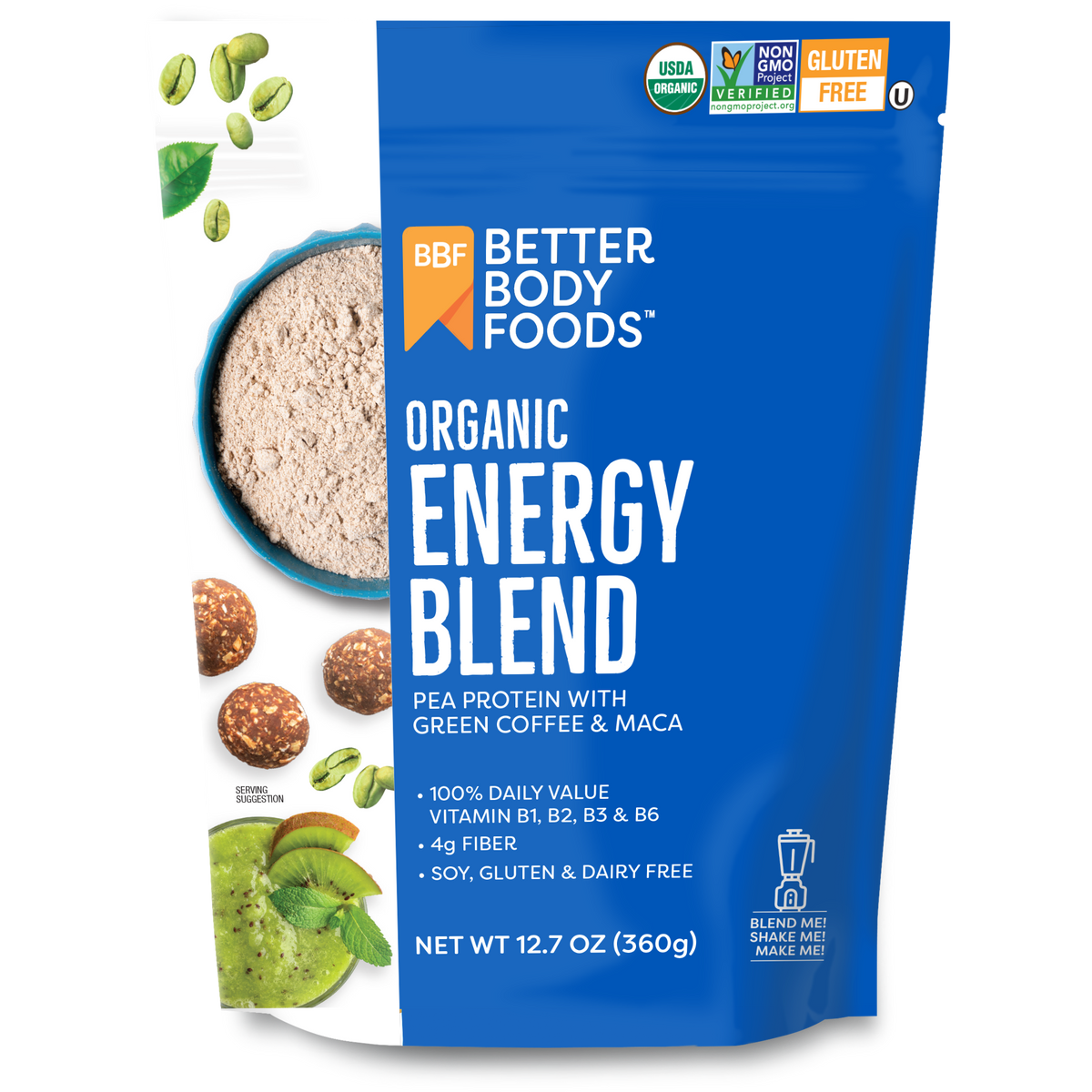 BetterBody Foods Organic Energy Blend 360 g - 6-pk RRP Case