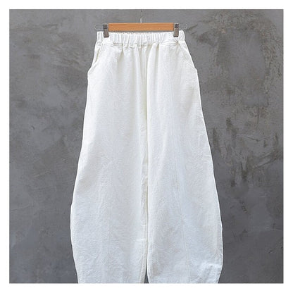 Relaxed-Fit Solid Color Trousers for Ultimate Comfort