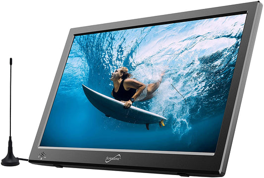 Supersonic 13" Portable Digital LED TV with USB, SD & HDMI Inputs and FM Radio - 12-Volt ACDC Compatible (SC-2813)