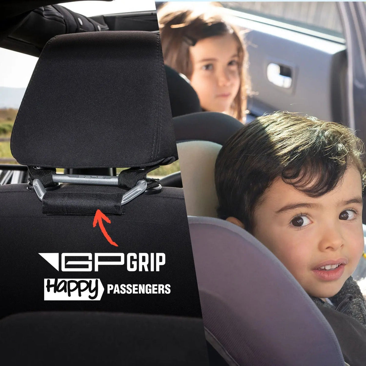 GP Back Grip PRO — Rear Headrest Handles for All Cars & Trucks