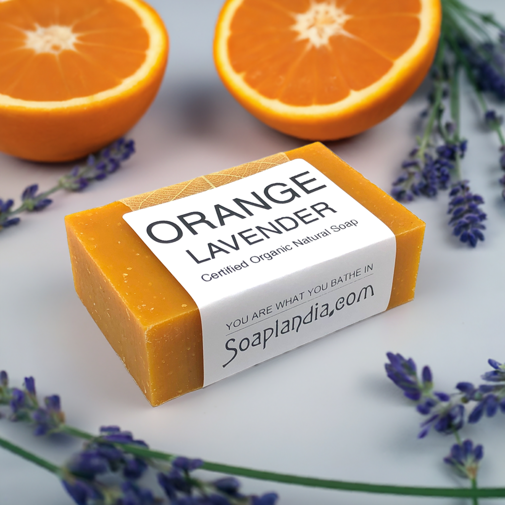 Orange Lavender Bar Soap, Certified Organic