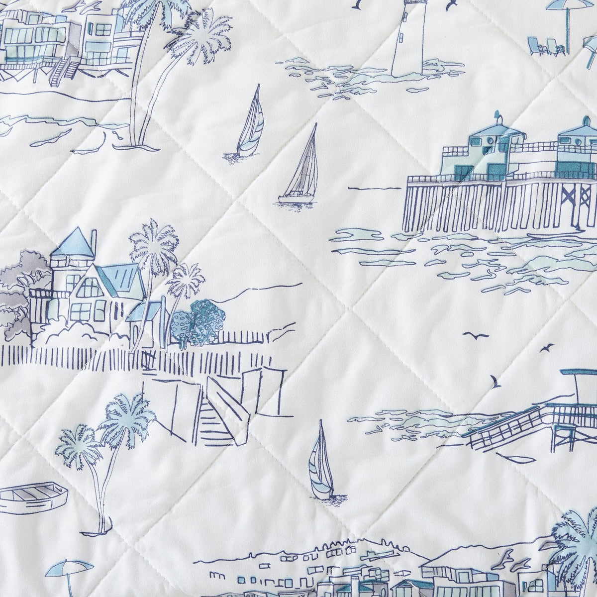 Coastal Toile Quilt Set - Cape Elizabeth Collection