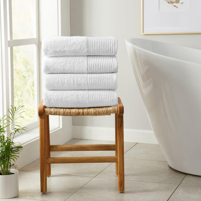 4 Pack Cotton Bath Towels - Kasper Collection