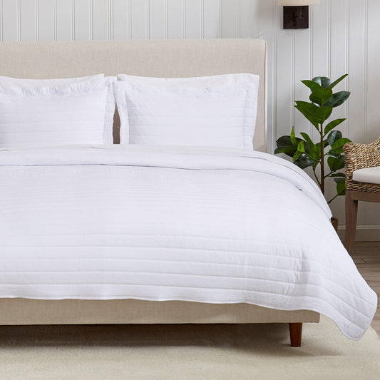 Solid Striped Quilt - Virginia Collection