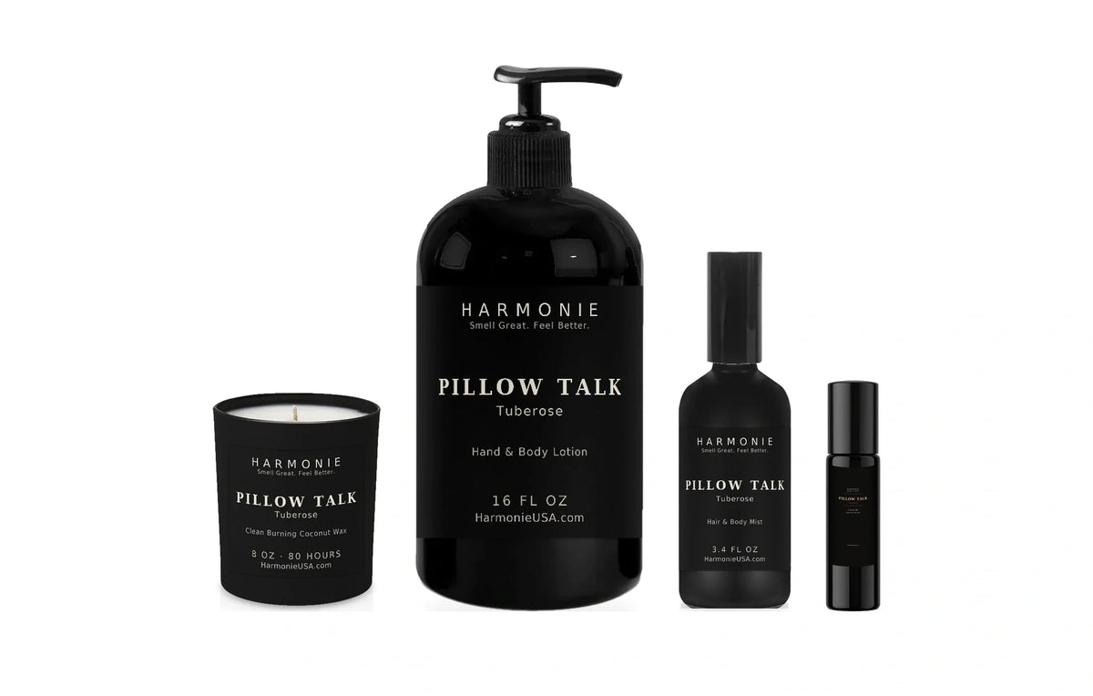 Pillow Talk Fragrance Ensemble | Candle, Spray, Roller & Lotion