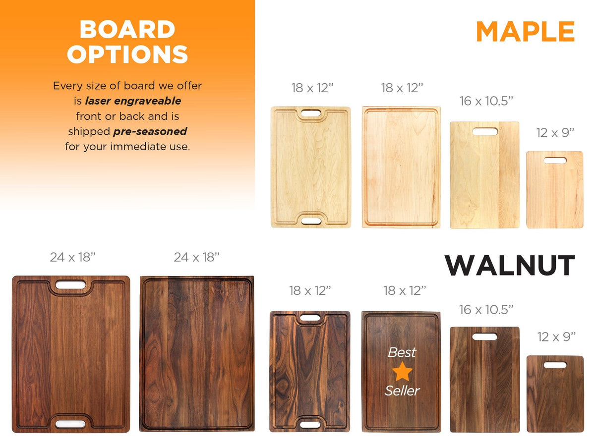 King of the Grill Cutting Board, Personalized Gift For Dad, Custom Grilling Gift For Dad, BBQ Gift For Dad, Custom Cutting Board - USA Made
