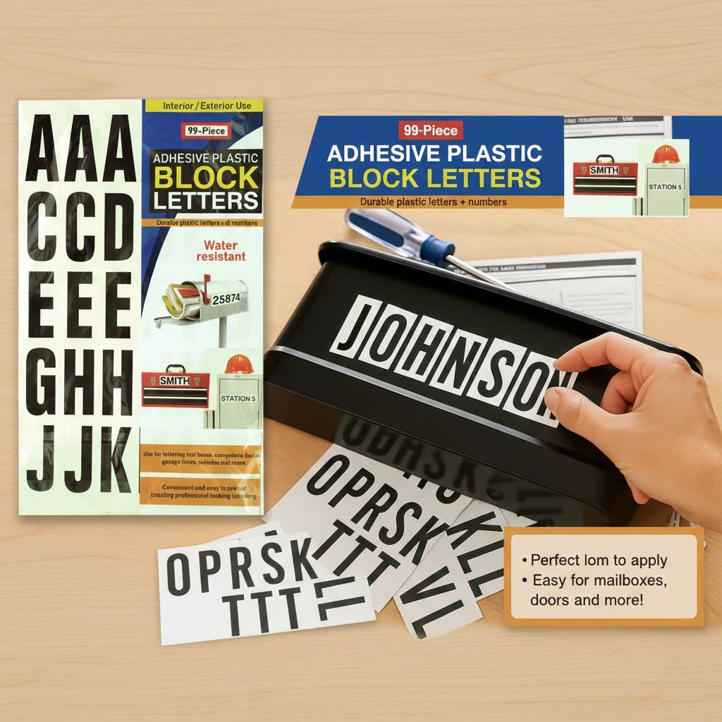 2" Adhesive Plastic Block Letters and Numbers Set – 99 Pieces