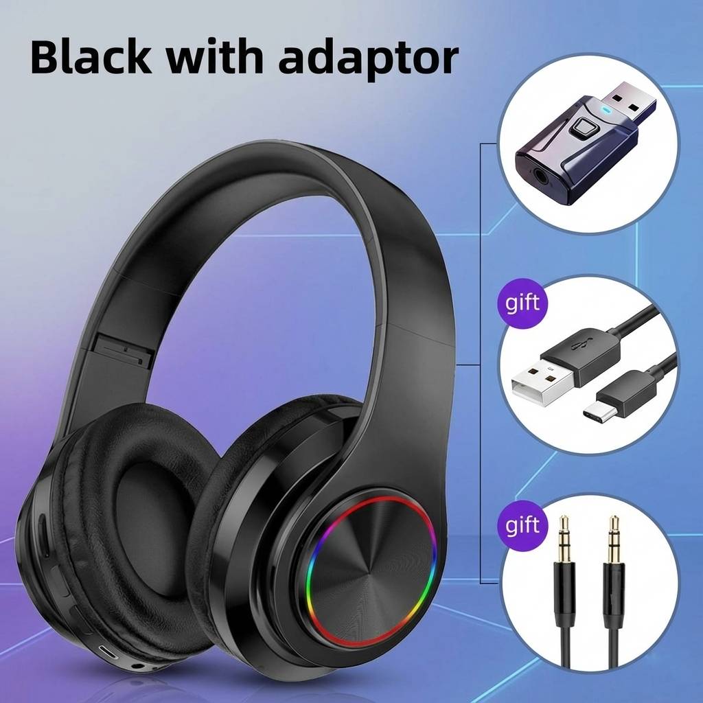 B39 Red & Black Wired Headphones with Adjustable Headband – Sleek Everyday Design (Item #MG-B39)