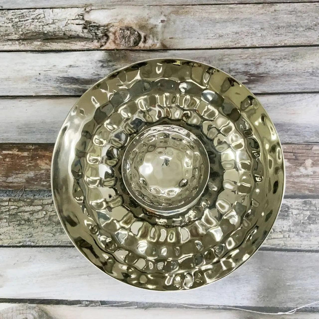 Hammered Chip & Dip Bowl