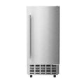 Kismile Commercial Built-in Ice Maker Machine,80Lbs/Day,Under Counter Ice Cube Maker with 24H Timer,Reversible Door,Built-in Freestanding Ice Maker for Home & Office(Silver)