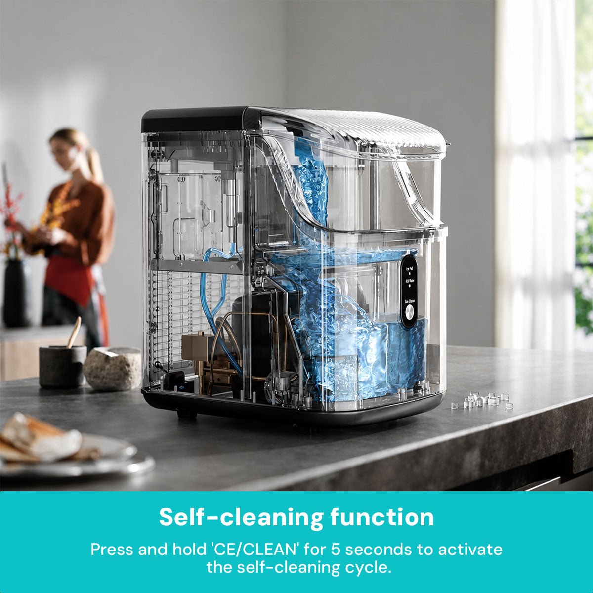 Kismile Nugget Countertop Ice Maker Z5825NB