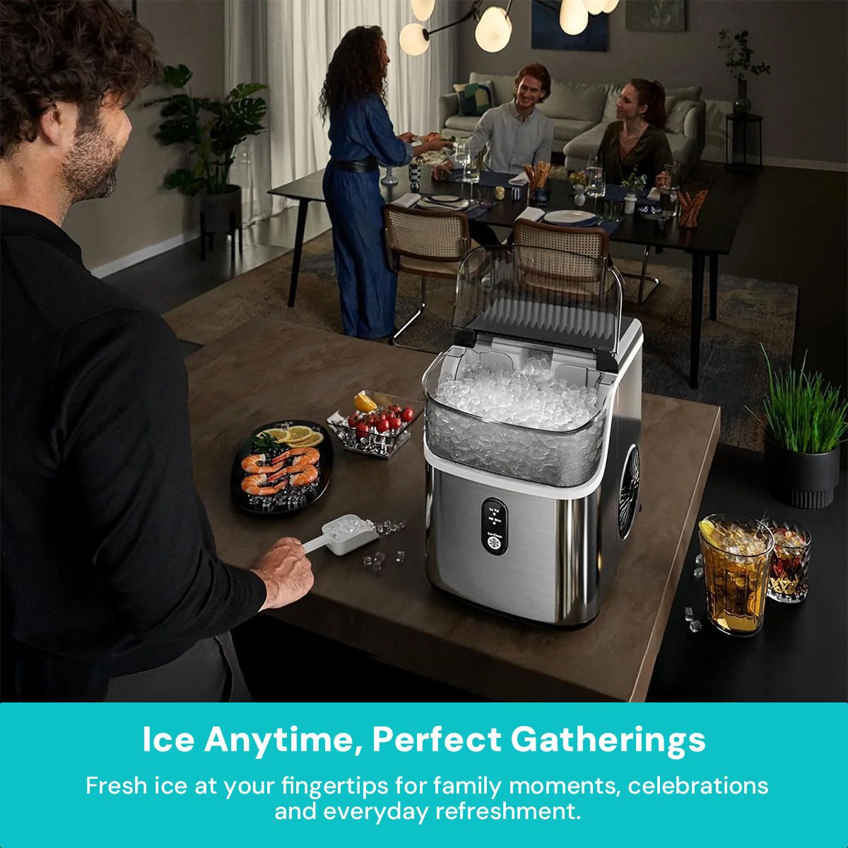 Kismile Nugget Countertop Ice Maker Z5825NB